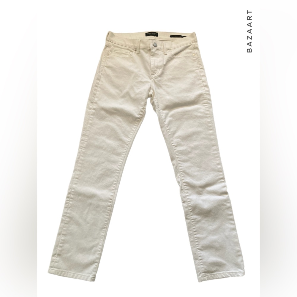 Banana Rebublic slim straight white jeans